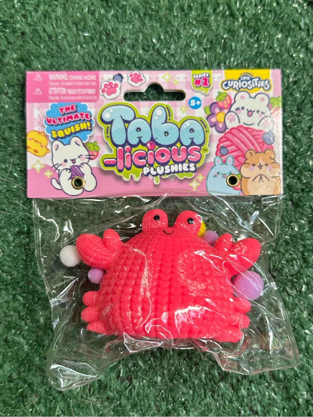 Taba-licious Pink Crab Plushie Squishy Toy